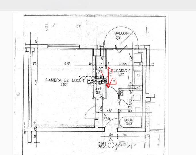 Decebal - Garsoniera, et.1, bloc mixt, 1993, 8 min metrou Muncii